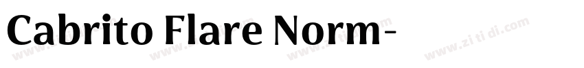 Cabrito Flare Norm字体转换